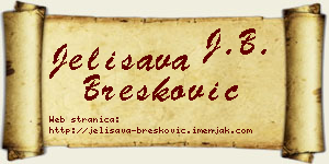 Jelisava Brešković vizit kartica